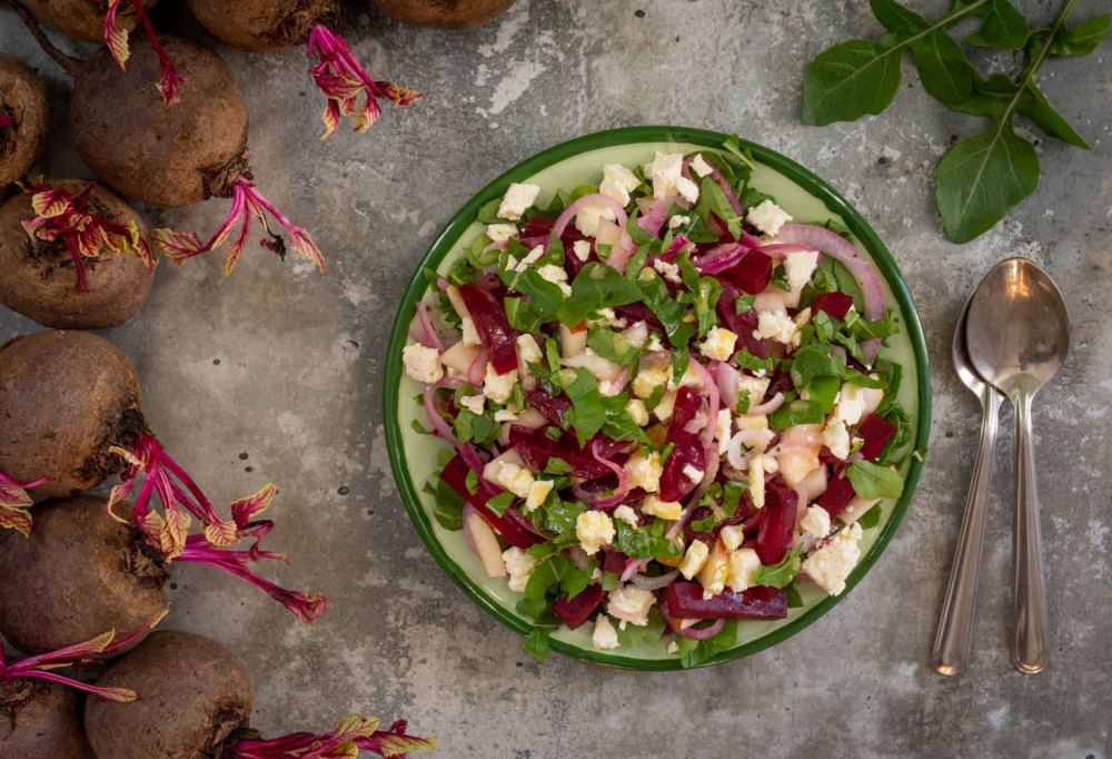 Beetroot Salad with Feta and Pear