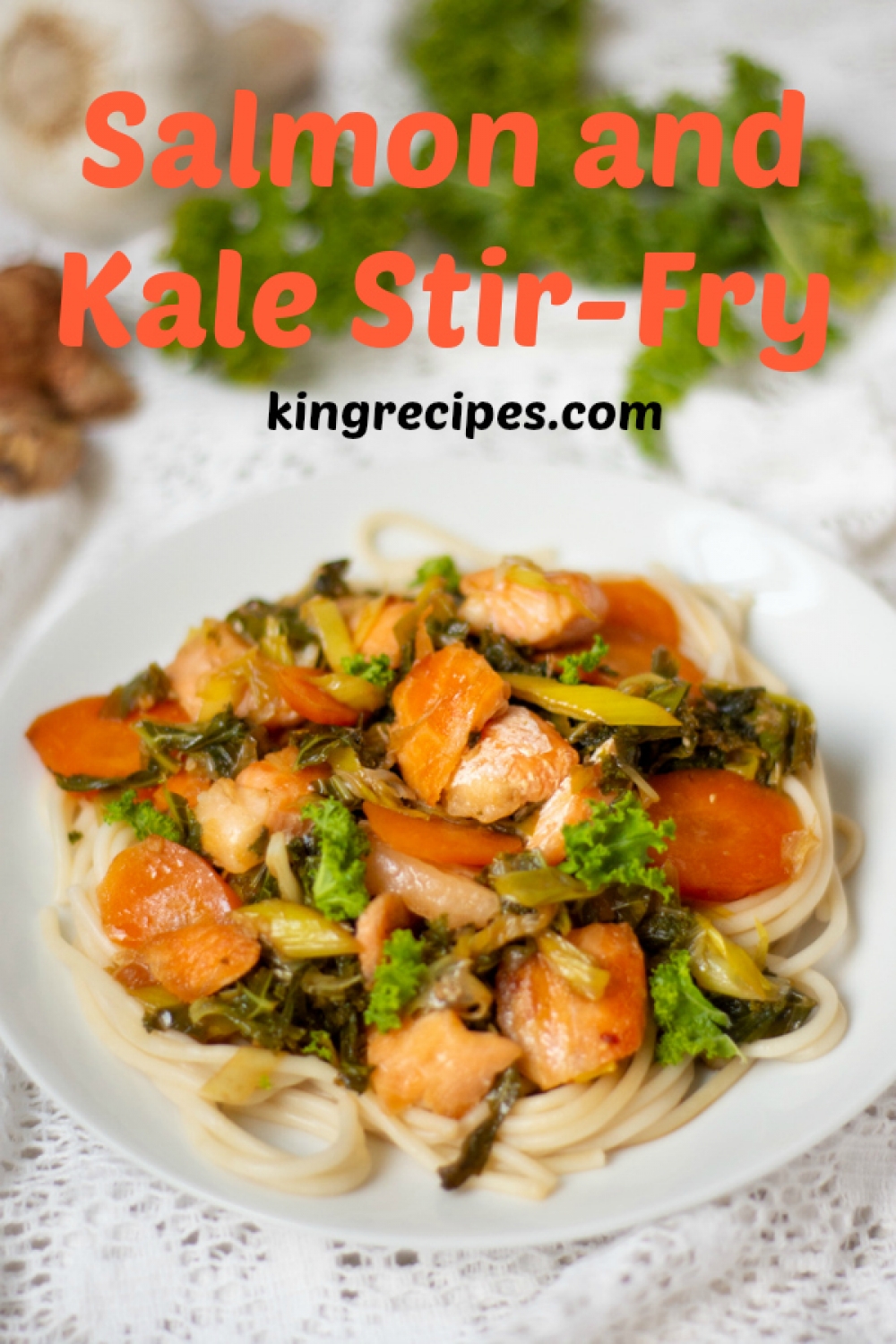 Salmon and Kale Stir-Fry
