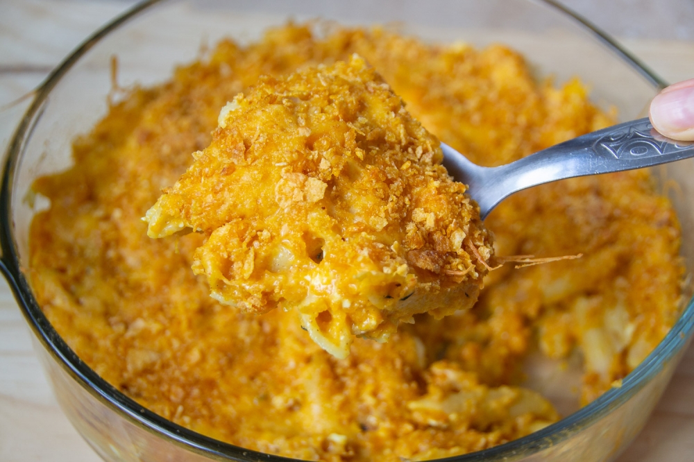 Butternut Squash Mac And Cheese With Crispy Cornflakes
