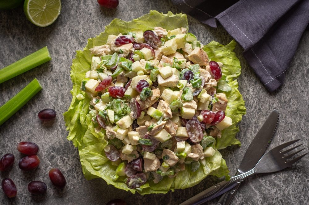 Easy Apple and Grape Salad with Chicken